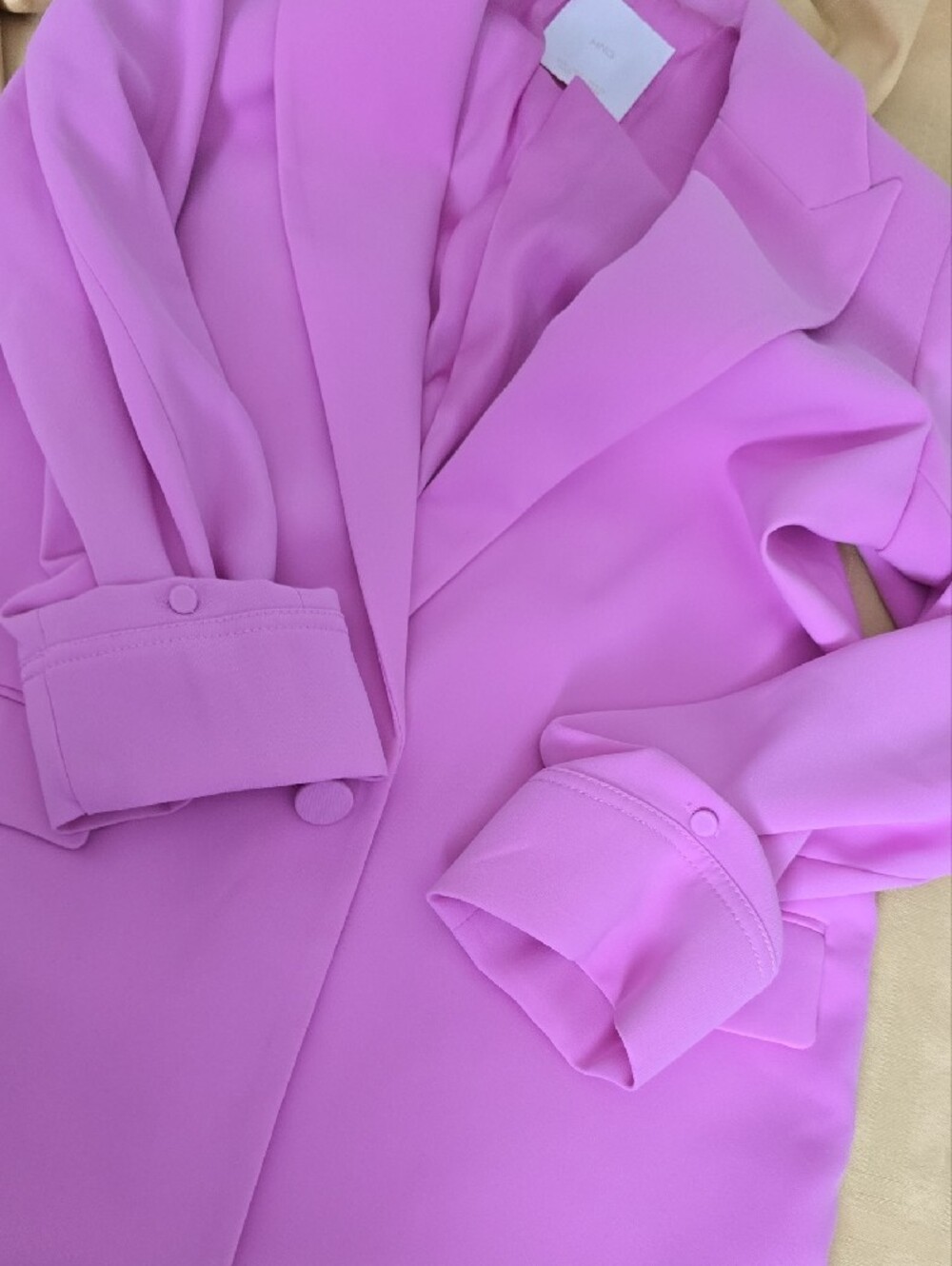 Mango Tailored jacket with turn-down sleeves - Pink - Picture 12 of 14